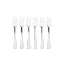 Garfo de Sobremesa para Bolo Aço Inox Talheres Bar Padaria 6un Garfo de Sobremesa para Bolo Aço Inox Talheres Bar Padaria 6un