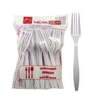 Garfo Descartável Master Branco - 50 Unidades para Uso em Festas e Catering