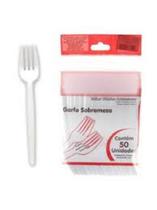 Garfo descartável sobremesa pacote com 50 unidades