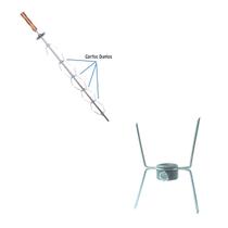 Garfo Duplo P Frangueira Espeto Gancho Kit Com 10 Unidades