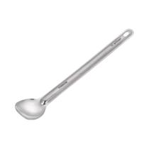 Garfo E Colher Ultralight De Titânio Com Cabo Longo Acabamento Fosco Utensílios Portáteis Para
