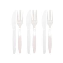 Garfo E Faca Biodegradável Para Refeição 50 Unidades Kit 3