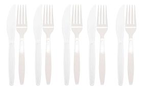 Garfo E Faca Biodegradável Para Refeição 50 Unidades Kit 5