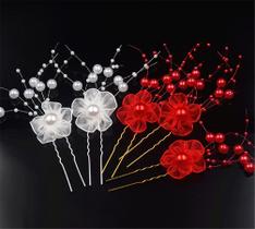 Garfo em forma de U Bridal Imitation Pearl Hairpin AKOAK x10 Garfo em forma de U Bridal Imitation Pearl Hairpin AKOAK x10