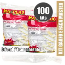 Garfo + Faca Super reforçado em sache lacrado Kit com 100 pares Garfo + Faca Super reforçado em sache lacrado Kit com 100 pares