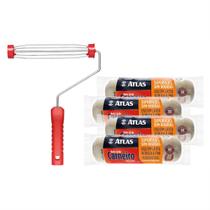 Garfo Gaiola + 4-Rolo Para Pintura 23 Cm Lã 328/22 Atlas