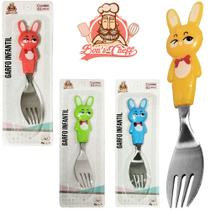 Garfo Infantil de Inox Bichinhos 3D 14cm - BC23377