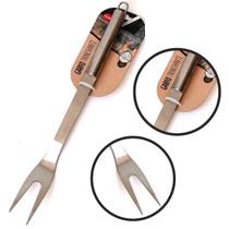 Garfo Inox 34cm Dentes Trinchante Para Servir Festa Churrasco