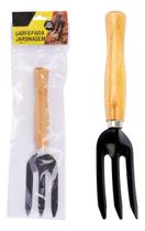 Garfo Jardinagem Cabo Madeira Plantar Jardim Horta 23x5cm Garfo Jardinagem Cabo Madeira Plantar Jardim Horta 23x5cm