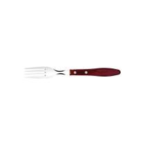 Garfo Jumbo Tramontina Com Lâmina Em Aço Inox E Cabo De Madeira Polywood Vermelho Tramontina