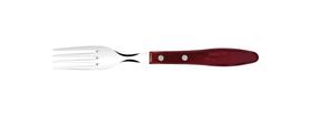 Garfo Jumbo Tramontina com Lâmina em Aço Inox e Cabo de Madeira Polywood Vermelho