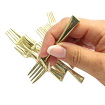 Garfo Mini P/ Sobremesa E Degustação Luxo 10cm- Kit 50un