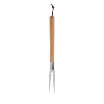 Garfo Para Churrasco Aço Inox E Cabo Bambu 38 Cm Lyor
