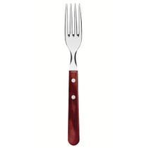 Garfo para Churrasco Jumbo Tramontina Talher Avulso Aço Inox Cabo Madeira Polywood Vermelho
