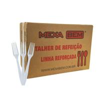 Garfo para Refeição 17,7cm Reforçada Branca Mexa Bem a granel com 500 unidades