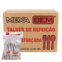 Garfo para Refeição Reforçado Cristal 17,5cm Mexa Bem com 1.000 Unidades Garfo para Refeição Reforçado Cristal 17,5cm Mexa Bem com 1.000 Unidades