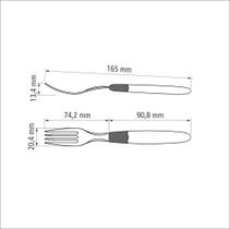 Garfo para Sobremesa Tramontina Ipanema com Lâmina em Aço Inox e Cabo de Polipropileno Preto