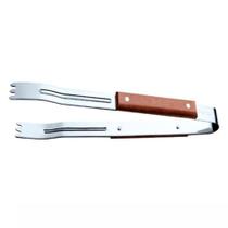 Garfo Pegador Para Churrasco Aço Inox Cabo de Madeira 28 cm Di Solle