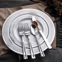 Garfo Sobremesa 14cm Descartáveis de Luxo em Plástico 8 unidades