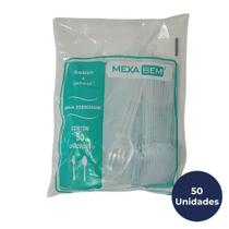 Garfo sobremesa cristal mexabem pacote com 50