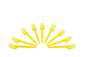 Garfo Sobremesa Plastilânia C/50 Unidades