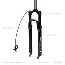 Garfo Suspensão Bicicleta Aro 29 MTB 100mm Com Trava Remota Garfo Suspensão Bicicleta Aro 29 MTB 100mm Com Trava Remota