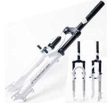 Garfo Suspensão Bike Aro 26 V-Brake Disco Mode Branco