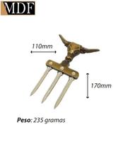 Garfo Tridente Boi Super Luxo Zamac Garfo Tridente Boi Super Luxo Zamac