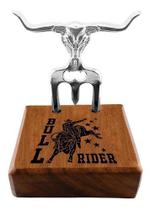 Garfo Tridente P/ Churrasco Personalizado Logo Bull Rider - SUMETAL