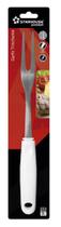 Garfo trinchante churrasco 30cm aço inox com cabo branco P - Startools