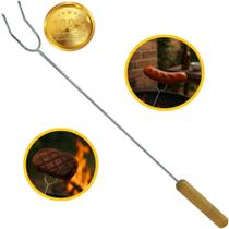 Garfo Trinchante Churrasco Aço Inox Grande