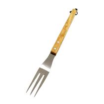 Garfo Trinchante Inox de Churrasco com Cabo de Madeira 39 cm