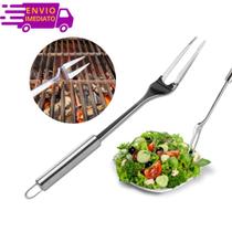 Garfo Trinchante Inox Grande para Bife Carne Churrasco Salada