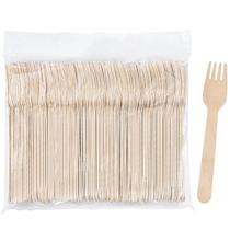Garfos de madeira descartáveis Hedume 300 Pack Biodegradáveis