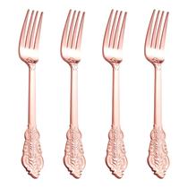 Garfos de plástico Ciaell Rose Gold 200PCS Heavy Duty 19cm Garfos de plástico Ciaell Rose Gold 200PCS Heavy Duty 19cm