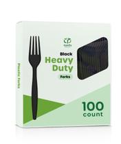 Garfos de plástico Comfy Package Basic Black pacote com 100 Garfos de plástico Comfy Package Basic Black pacote com 100