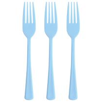 Garfos de plástico descartáveis Baby Blue 50 unidades Heavy Duty
