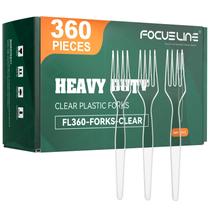 Garfos de plástico descartáveis FOCUSLINE 360 Count Clear 18cm Garfos de plástico descartáveis FOCUSLINE 360 Count Clear 18cm