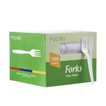 Garfos de plástico descartáveis FULING Heavy Duty 500 unidades brancas Garfos de plástico descartáveis FULING Heavy Duty 500 unidades brancas