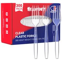 Garfos de plástico JOLLY CHEF 300 Count Clear Heavy Duty 18cm