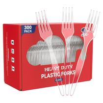 Garfos de plástico JOLLY CHEF Heavy Duty Descartáveis 300 unidades
