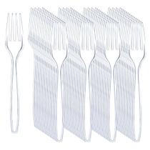 Garfos de plástico Liacere, 360 unidades, sem BPA, 17 cm, transparentes, descartáveis Garfos de plástico Liacere, 360 unidades, sem BPA, 17 cm, transparentes, descartáveis