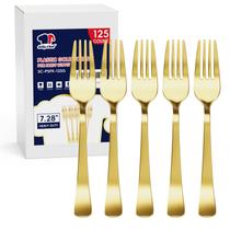 Garfos descartáveis JOLLY CHEF Gold Plastic 125 unidades 18 cm