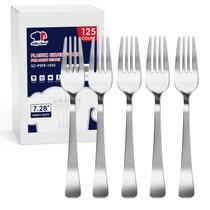 Garfos descartáveis JOLLY CHEF Silver Plastic 125 unidades