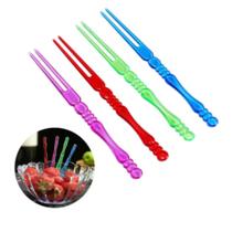 Garfos Descartáveis Transparentes Coloridos para Festas 50un