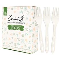 Garfos não plásticos compostáveis, pacote com 100 unidades Earth's Natural Garfos não plásticos compostáveis, pacote com 100 unidades Earth's Natural