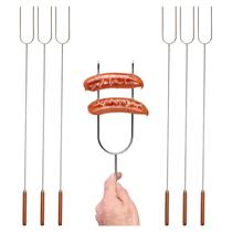Garfos para acampamento Coghlan's, kit com 6 unidades, 102 cm, aço com cabo de madeira Garfos para acampamento Coghlan's, kit com 6 unidades, 102 cm, aço com cabo de madeira