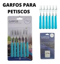 Garfos Para Servir Petisco Conjunto Com 06 Peças Aço Inox