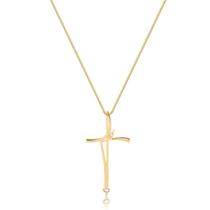 Gargantilha 40cm Extensor 5cm Ping Fé Palito Grande Zircônia Gargantilha 40cm Extensor 5cm Ping Fé Palito Grande Zircônia