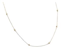 Gargantilha 45 Cm Ouro 18k 750 Bolinhas 3mm Certificado Amarelo